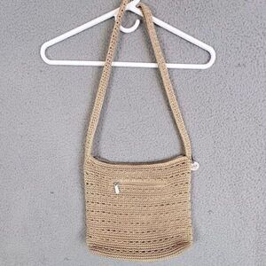 THE SAK WOMENS KNITTED STYLE SHOULDER BAG TAN